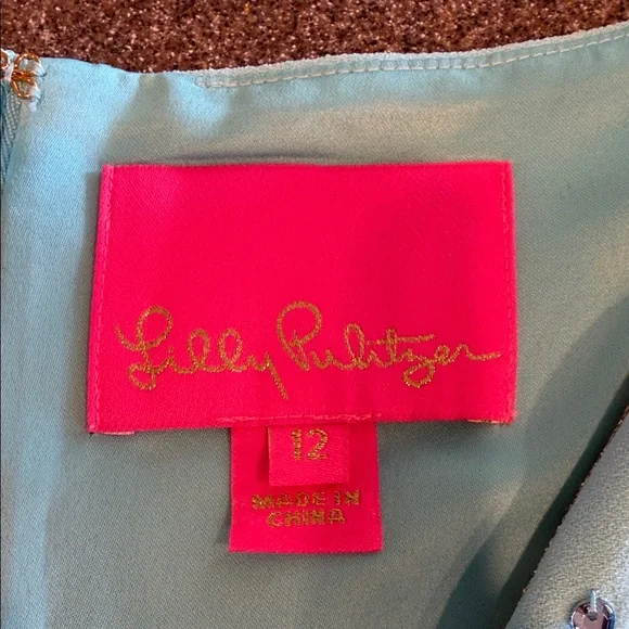 Women’s Lilly Pulitzer Penelope Shift Dress Blue Ibiza Size 12 - Picture 2 of 4